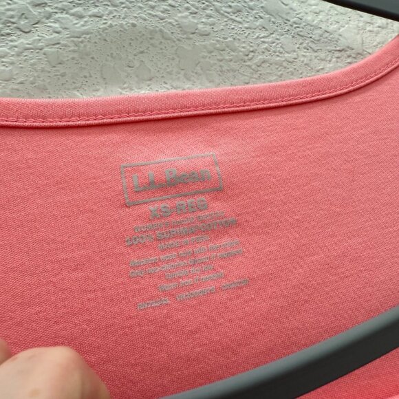 LL Bean Pima Cotton Soft Squareneck Elbow Sleeve Tee Shirt 521734 Womens size XS - Picture 2 of 6